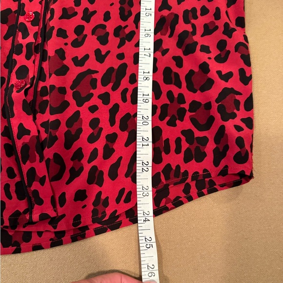 Rails Lillian Red Leopard Blouse - size XSmall - Picture 10 of 12